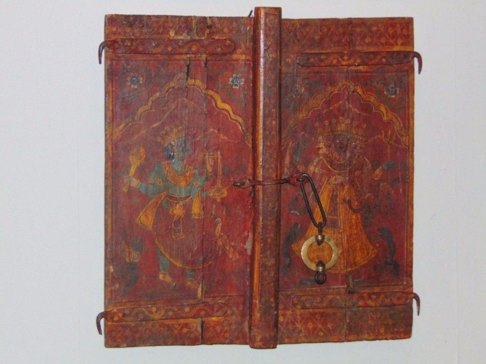 Hand Painted Indo Persian Cabinet Door Hanging