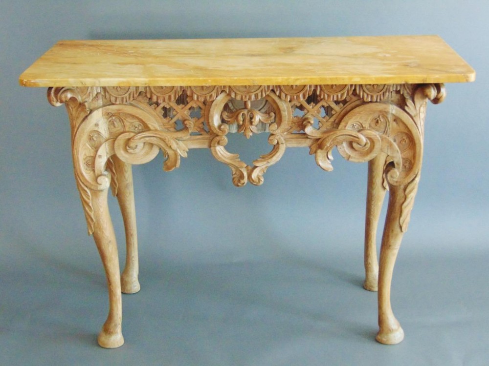 19th Century Regency Console Table Sienna Marble Top