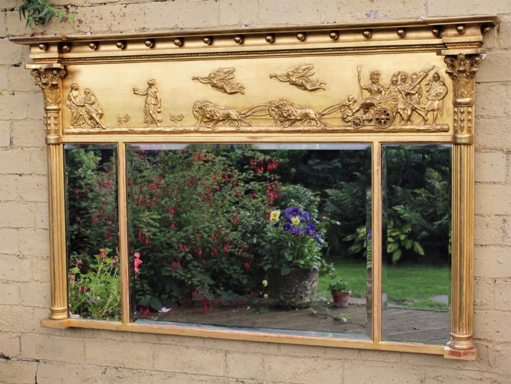 Classical Victorian Overmantel Gilt Mirror