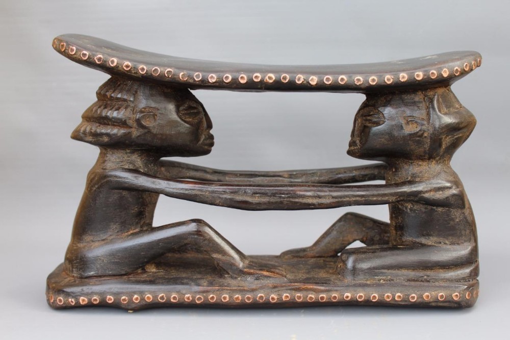 African Tribal Luba Headrest