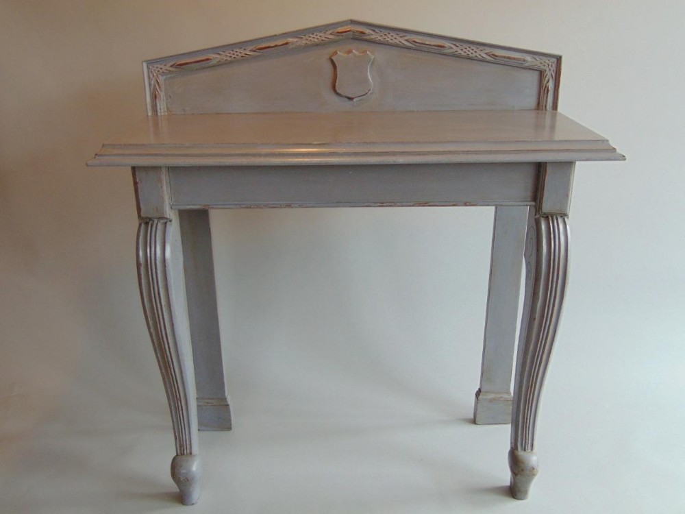 Regency Console Hall Table Painted French Grey