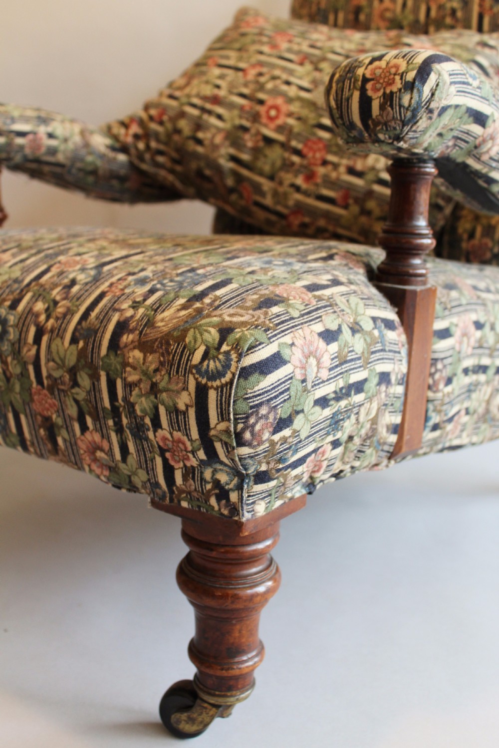 Howard Style Victorian Walnut Armchair View II