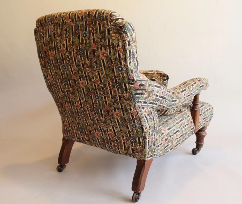 Howard Style Victorian Walnut Armchair View VII