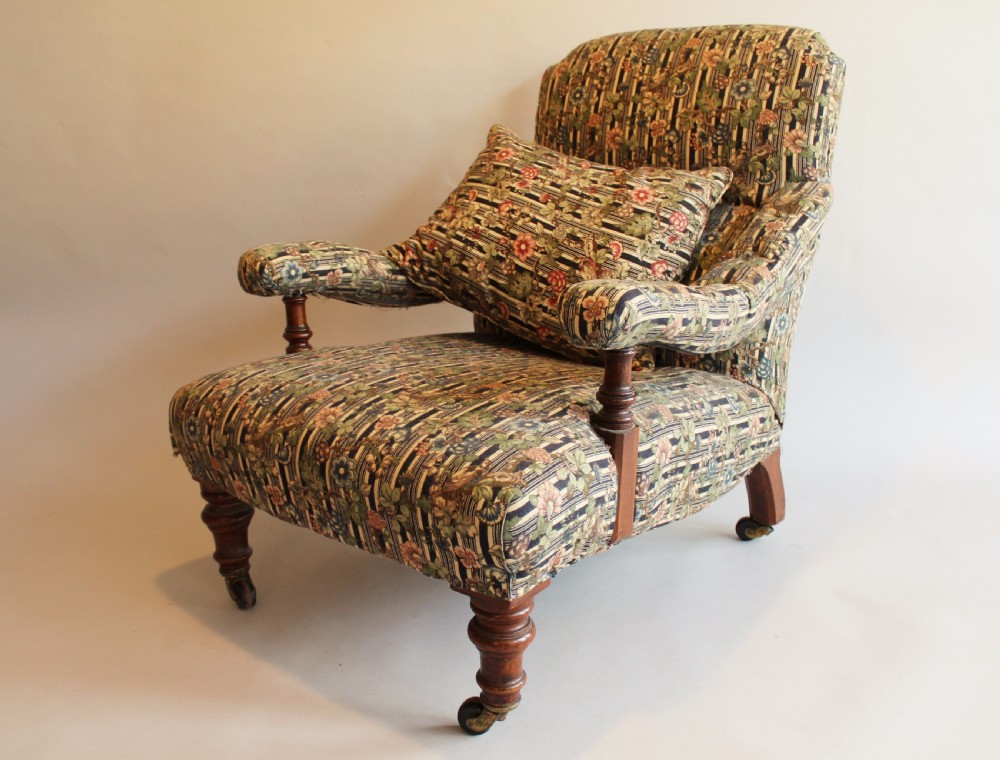 Howard Style Victorian Walnut Armchair View VIII