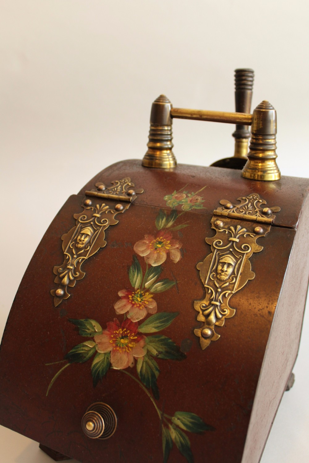 Victorian Painted Toleware Coal Box View III