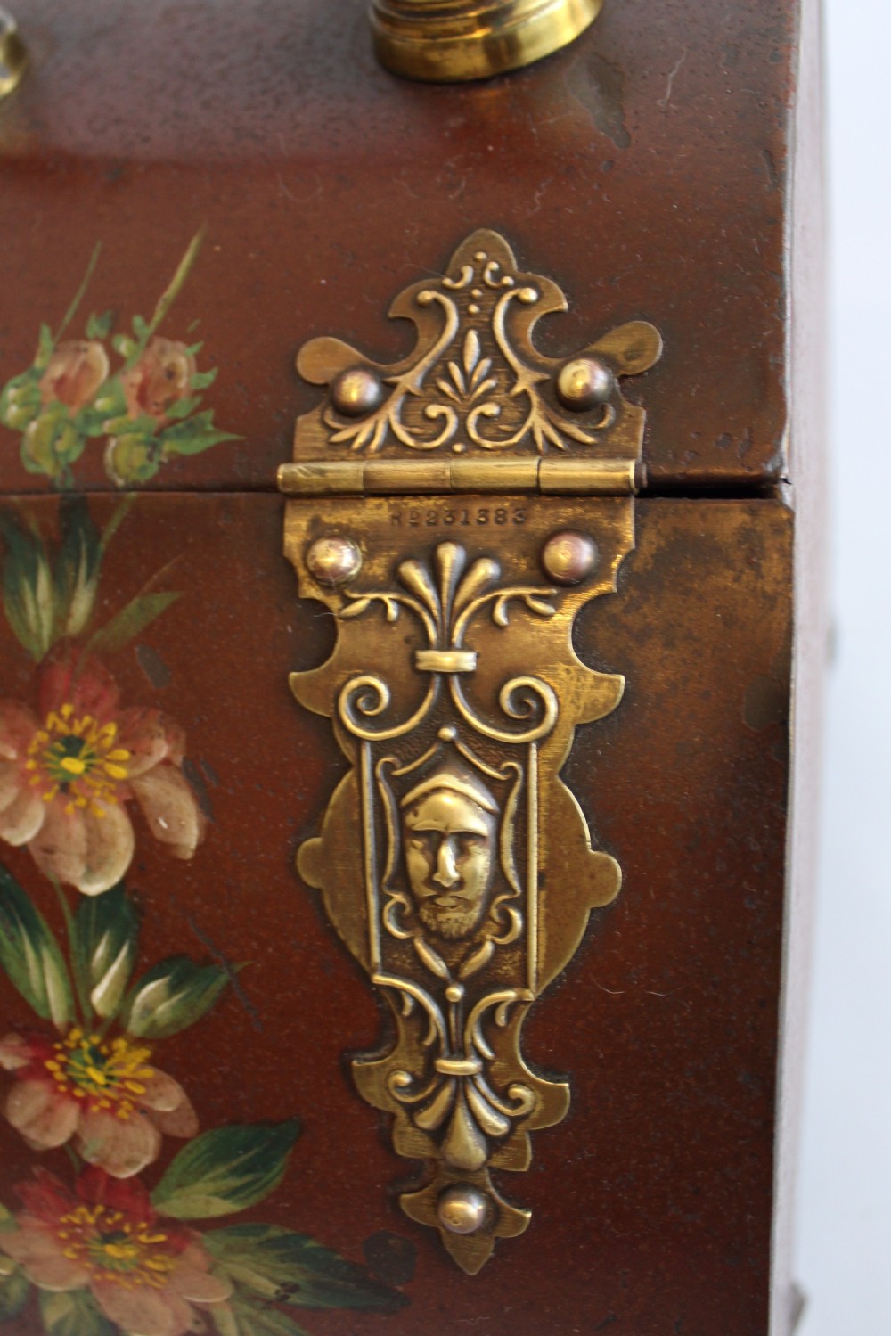 Victorian Painted Toleware Coal Box View IV
