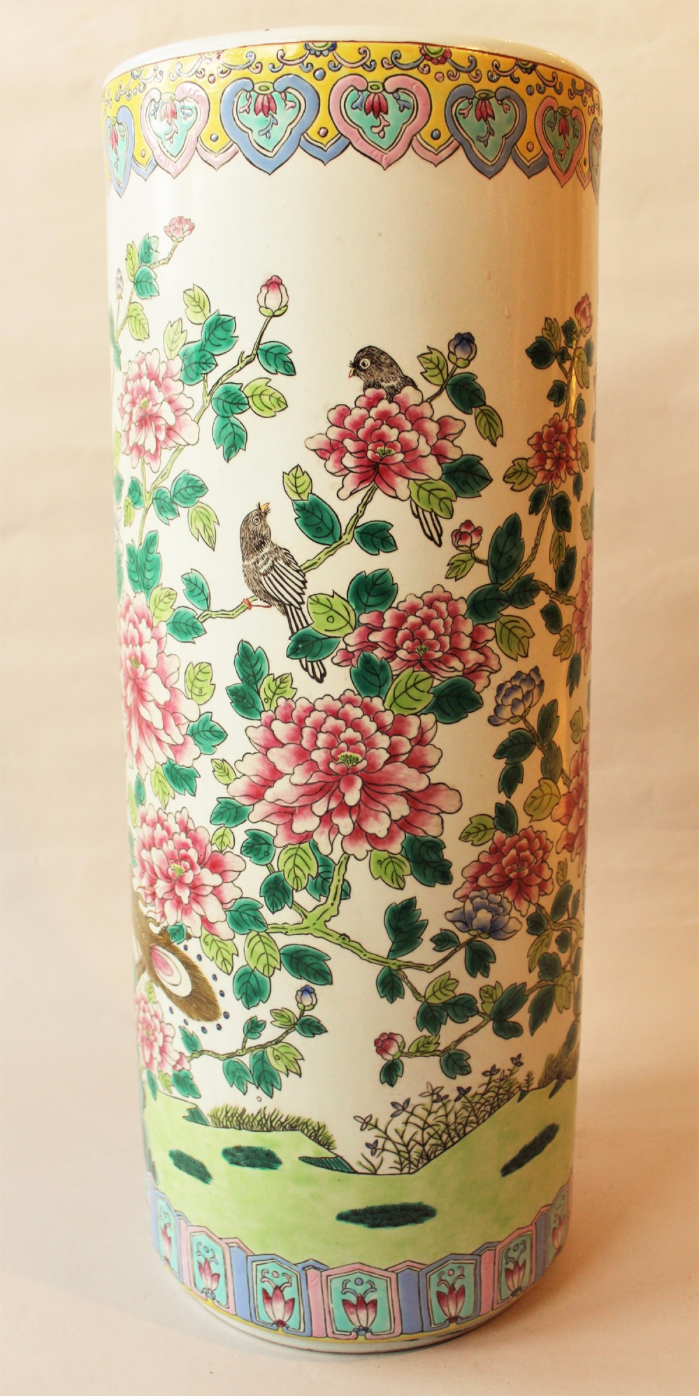 Antique Chinese Famille Rose Stick Stand