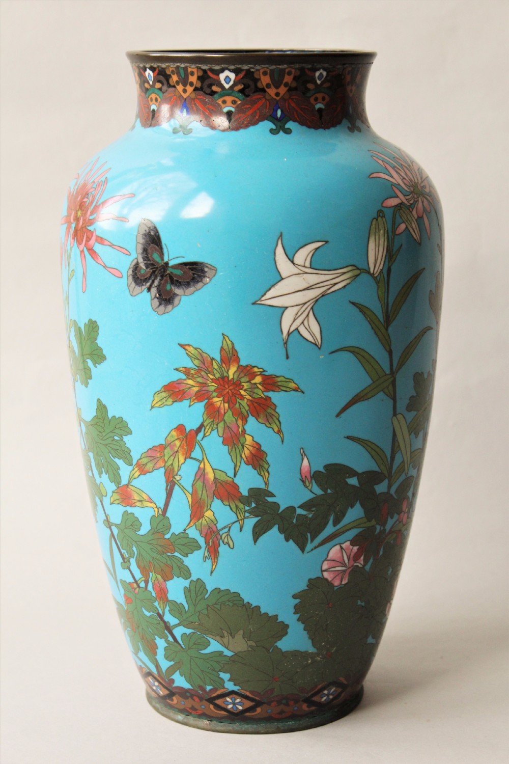 Large Antique Japanese Cloisonne Vase View II