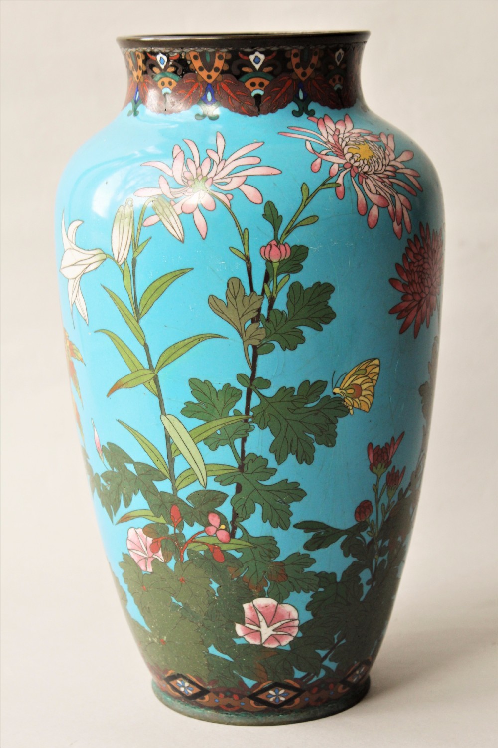 Large Antique Japanese Cloisonne Vase View VI