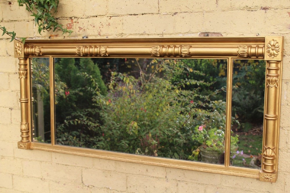 William IV Triple Plate Overmantel Mirror