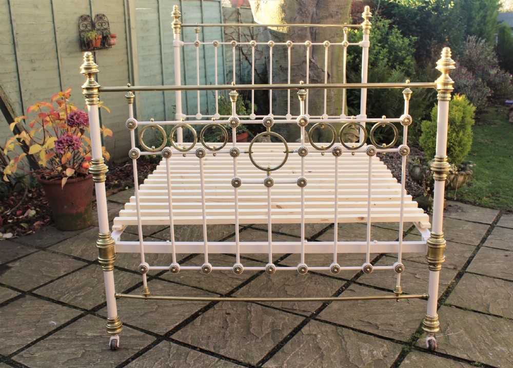 Victorian Cast and Brass Double Bed View II