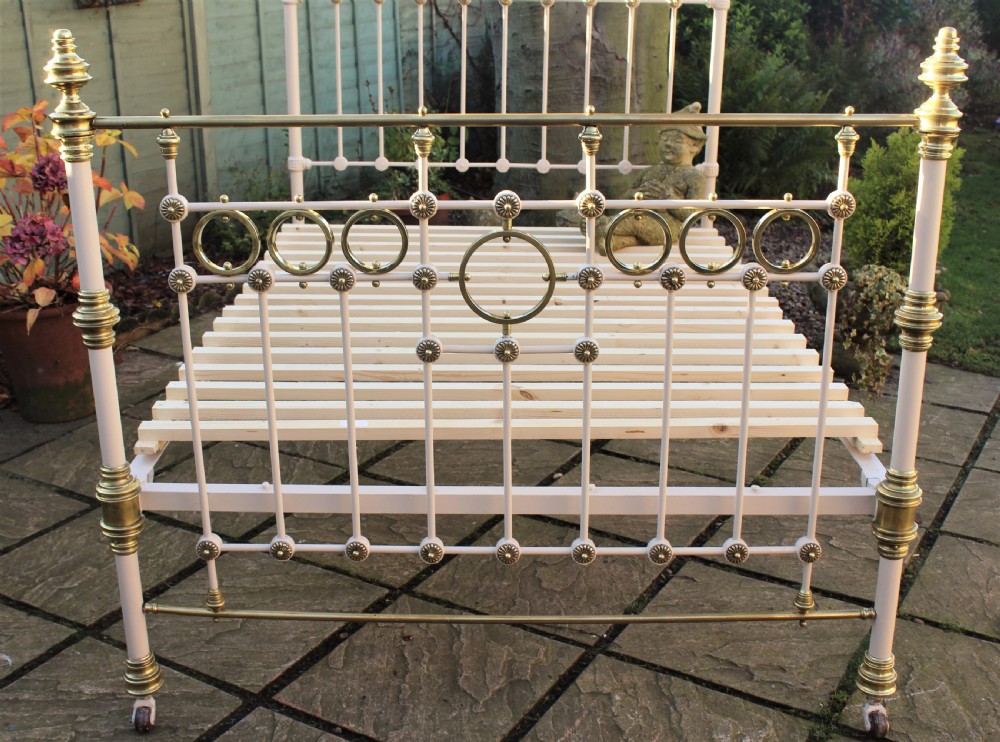 Victorian Cast and Brass Double Bed View VI