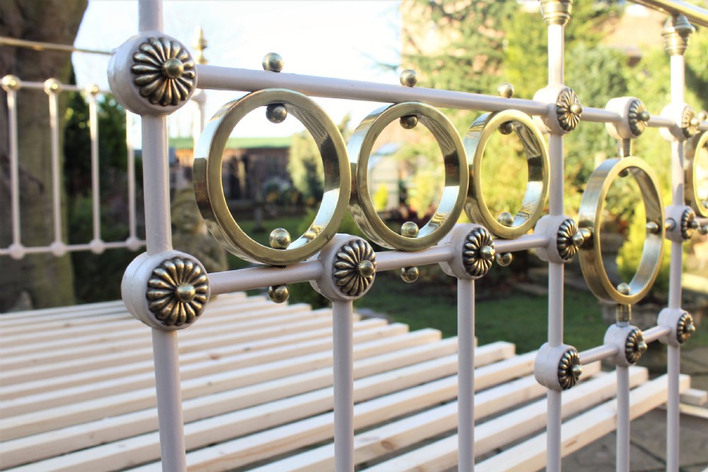 Victorian Cast and Brass Double Bed View VII