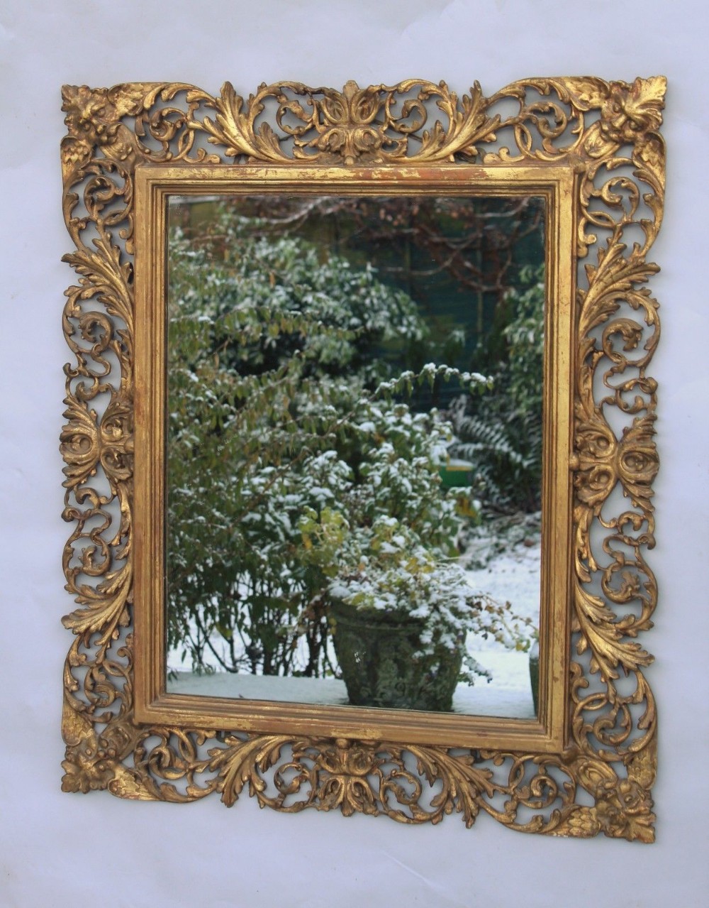 Large Florentine Giltwood Mirror
