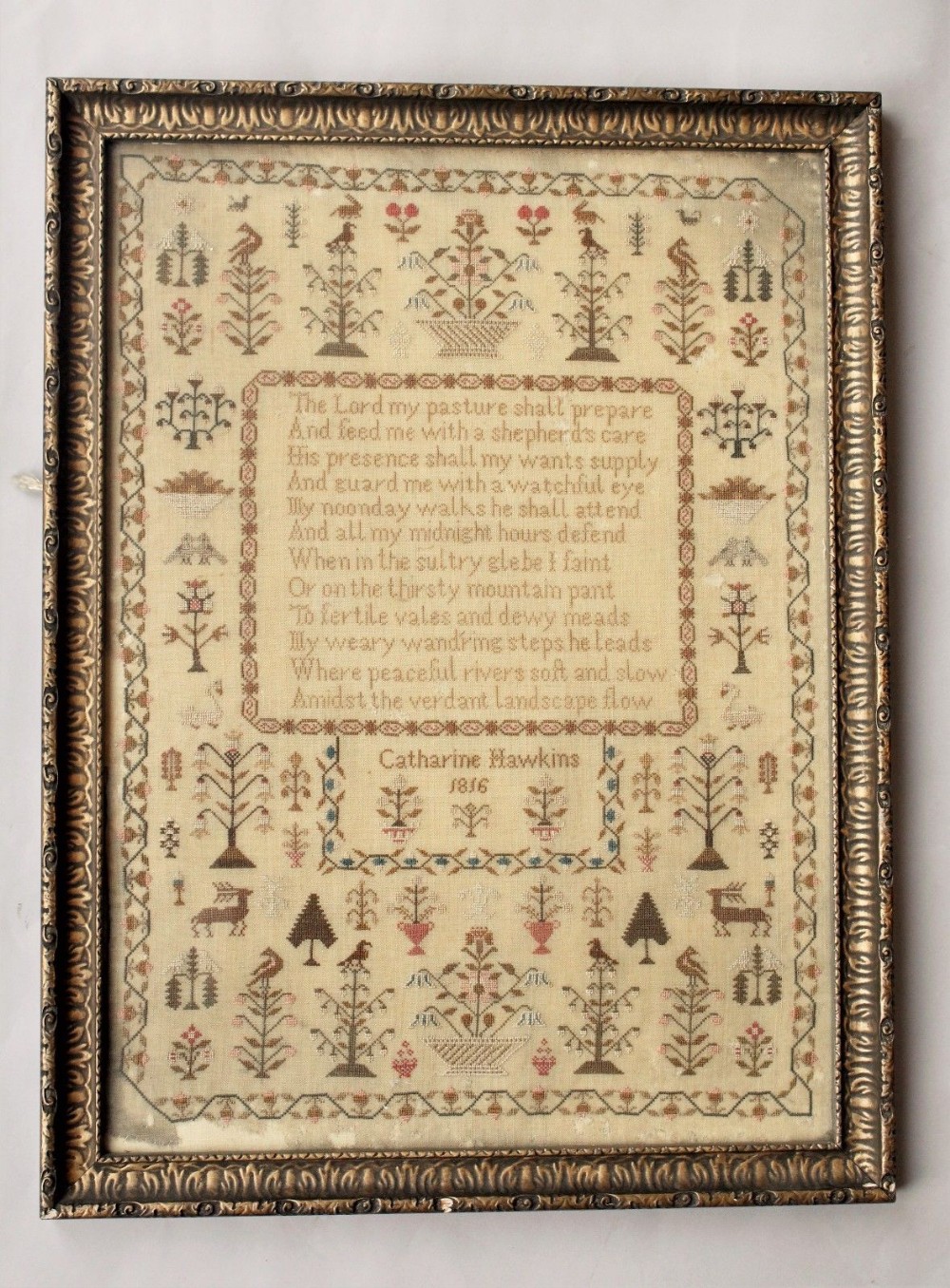 Fine Point Georgian Needlework Sampler