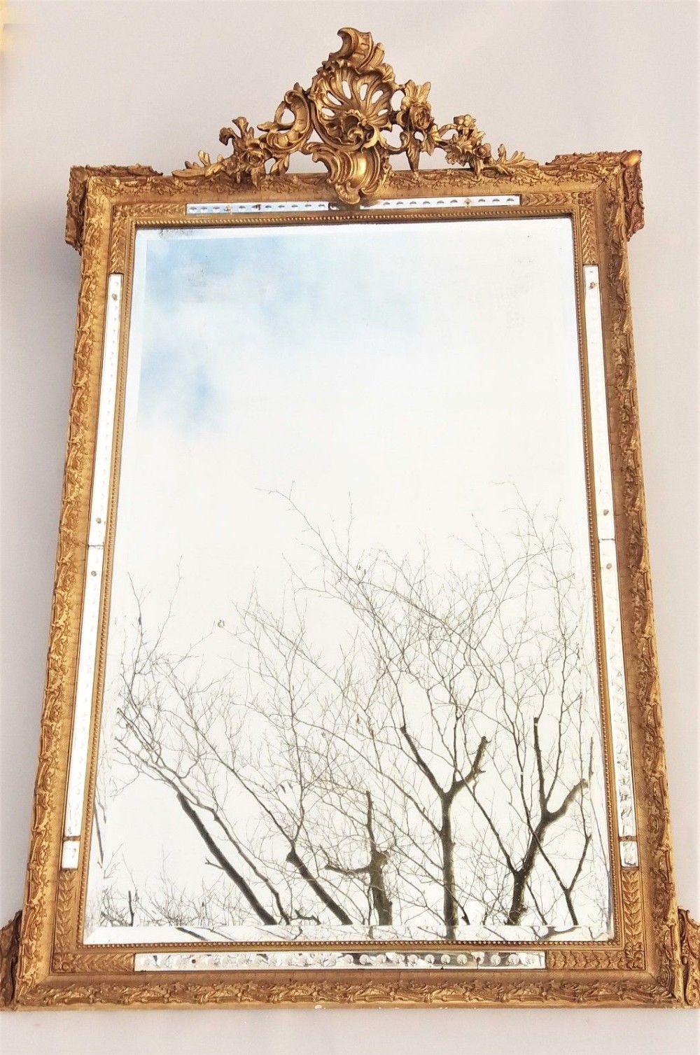 Large French Gilt Marginal Mirror