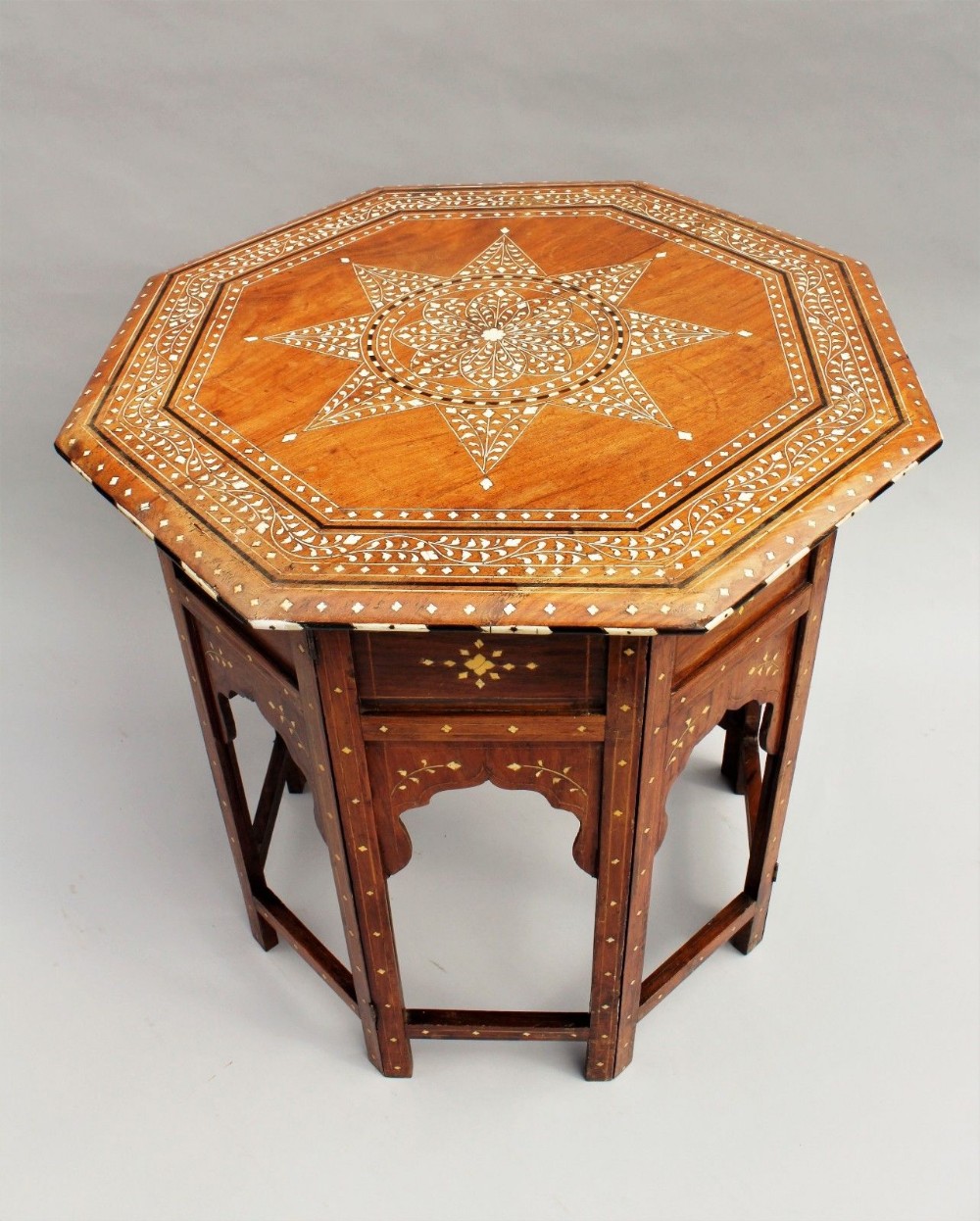 Antique Inlaid Moorish Hardwood Table