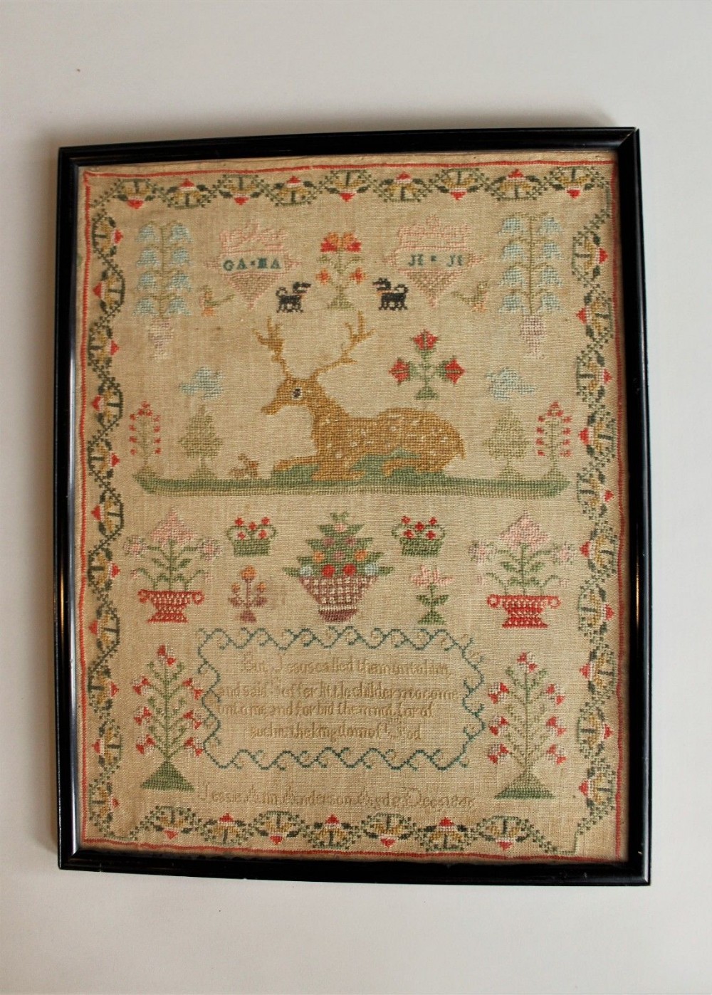 Exceptional 19th Century Pictorial Sampler