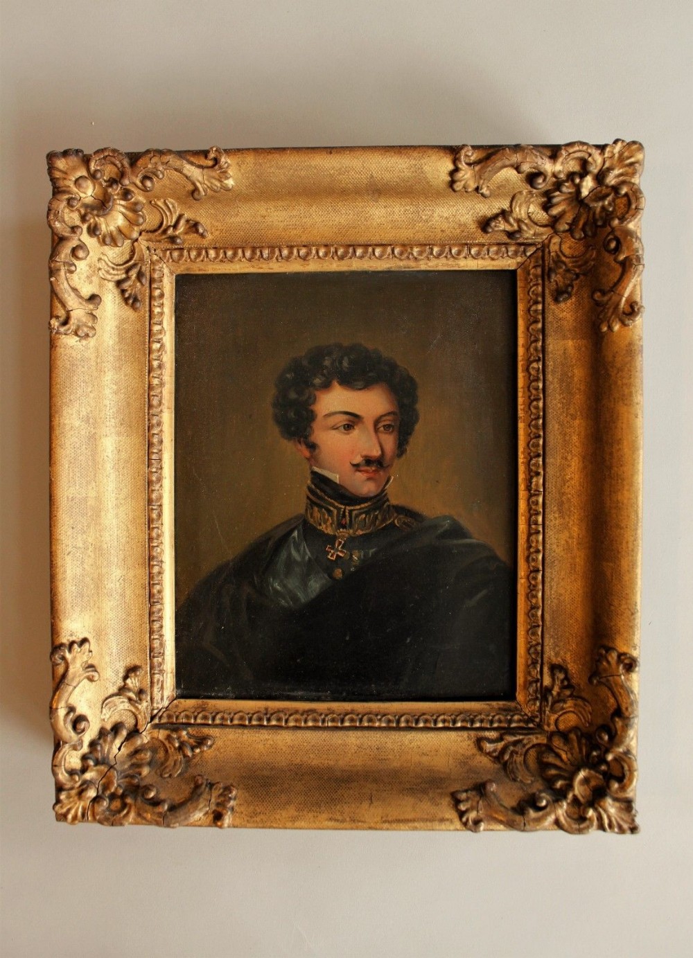 Regency Period Oil Painting Military Gentleman