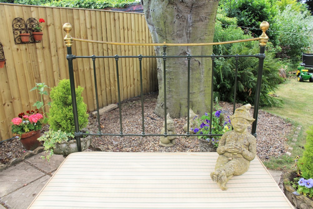 Pretty Victorian Cast & Brass Double Bed View III