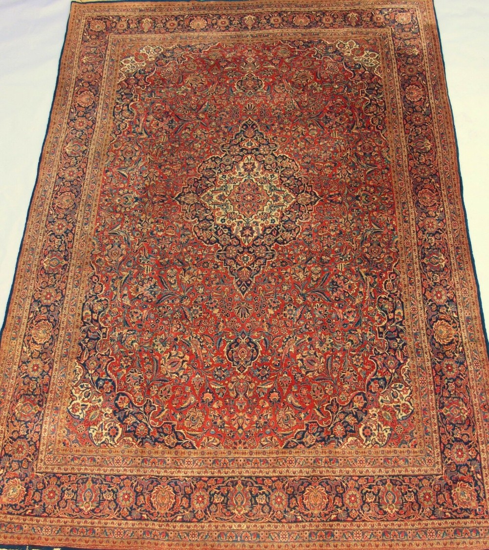 Fine Antique Kashan Carpet Room Size