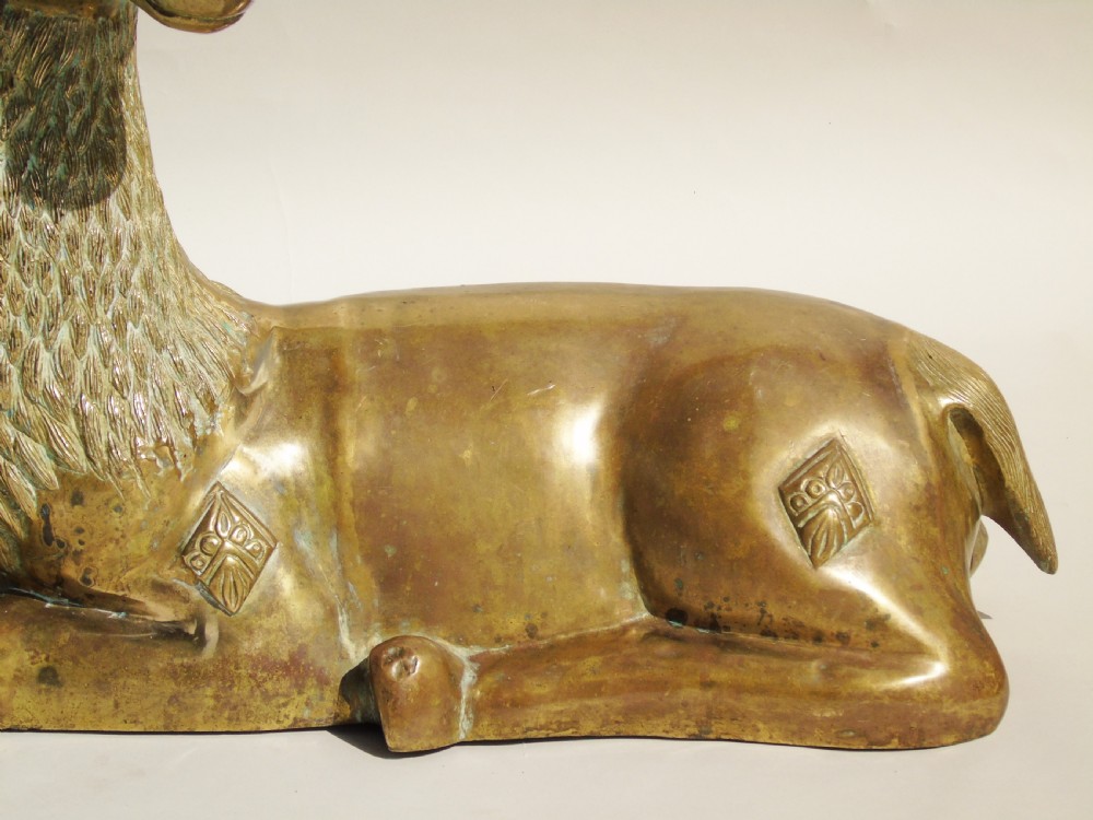 Very Large Antique Thai Gilt Bronze Deer View III