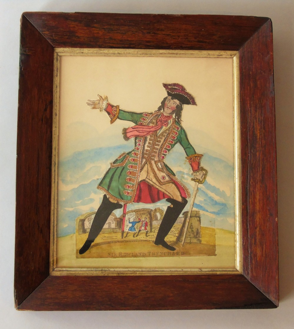 Antique Tinsel Picture Sir Rowland Trenchard