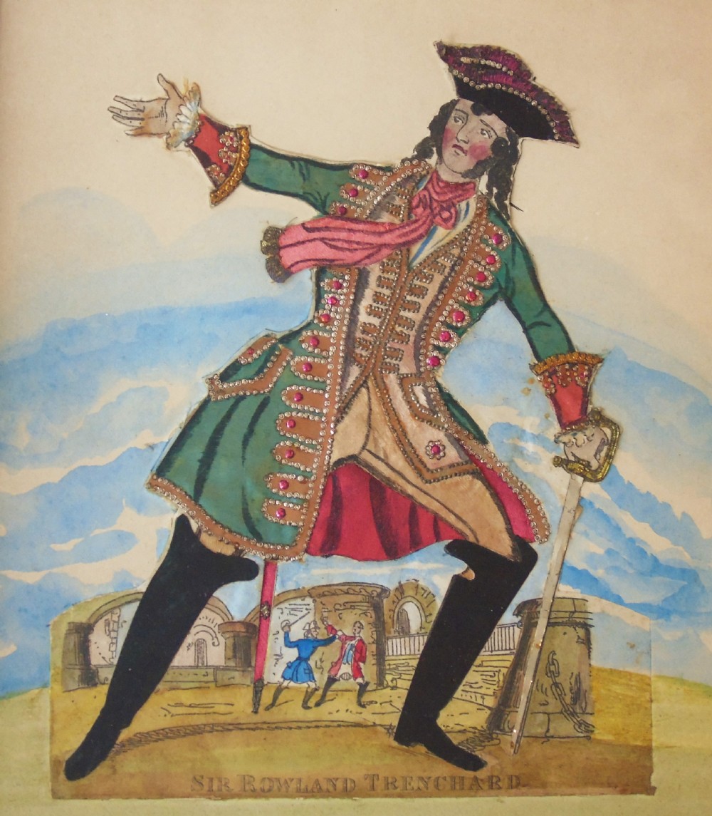Antique Tinsel Picture Sir Rowland Trenchard View V