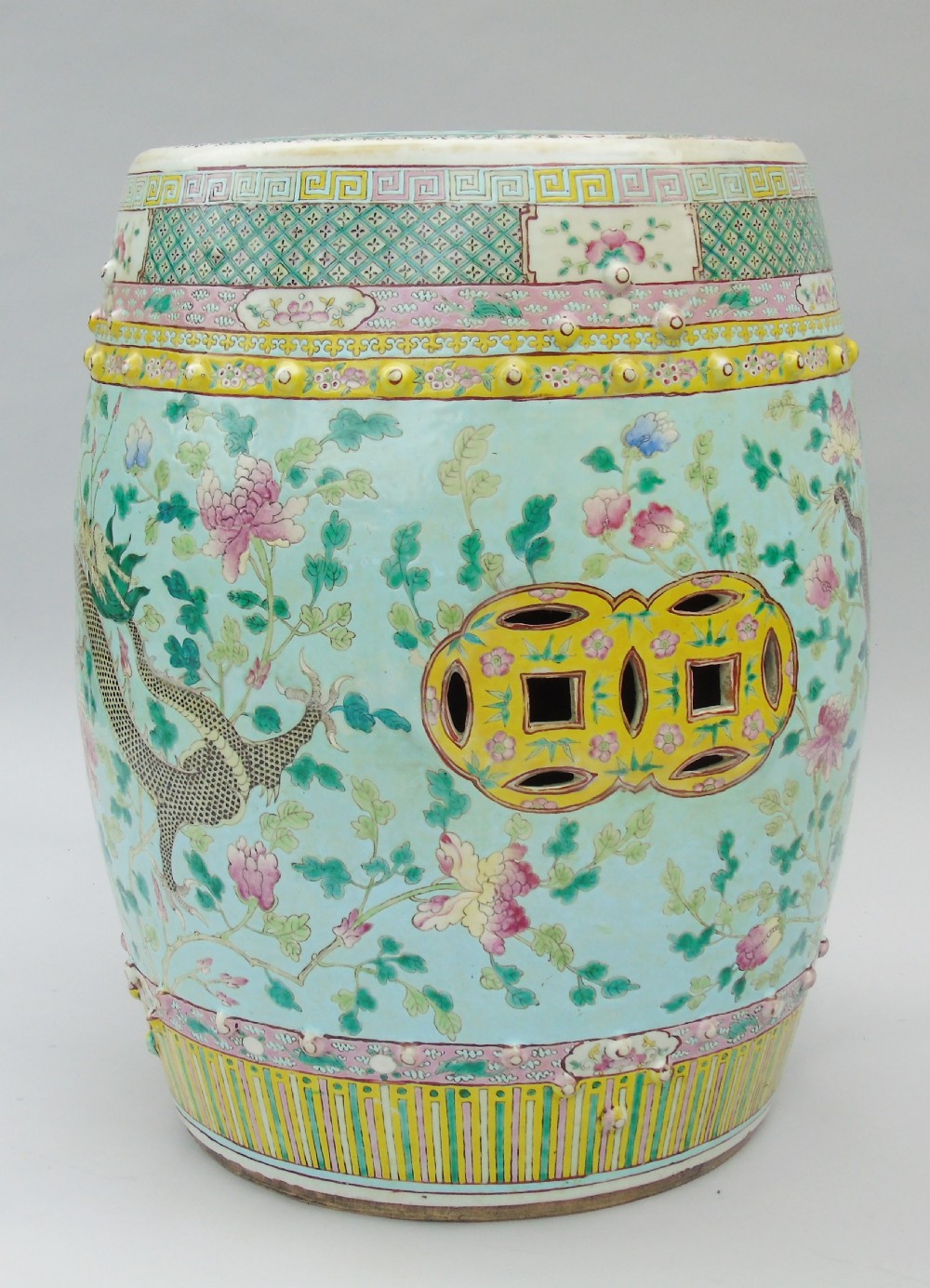 Chinese Porcelain Garden Barrel Seat 19th Century