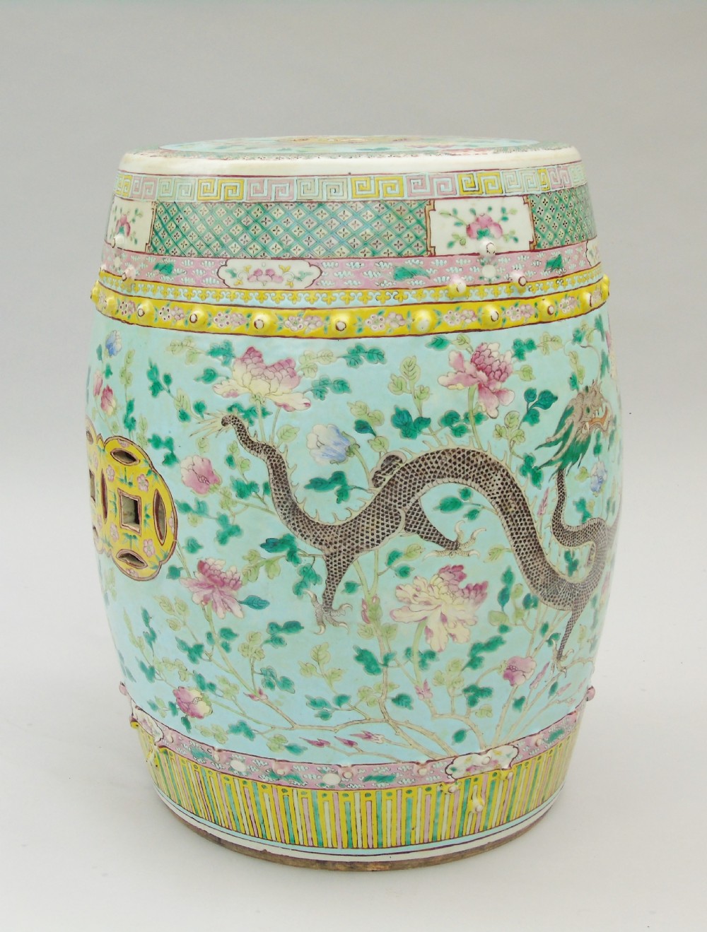 Chinese Porcelain Garden Barrel Seat 19th Century View II
