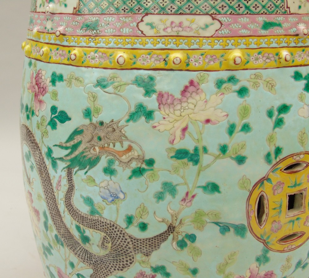 Chinese Porcelain Garden Barrel Seat 19th Century View IV
