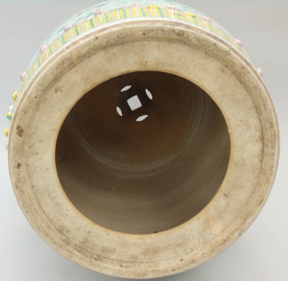 Chinese Porcelain Garden Barrel Seat 19th Century View X