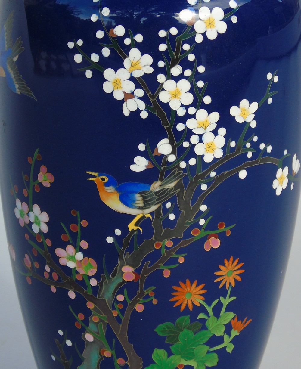 Exceptional  Japanese Cloisonne Vase on Stand View II