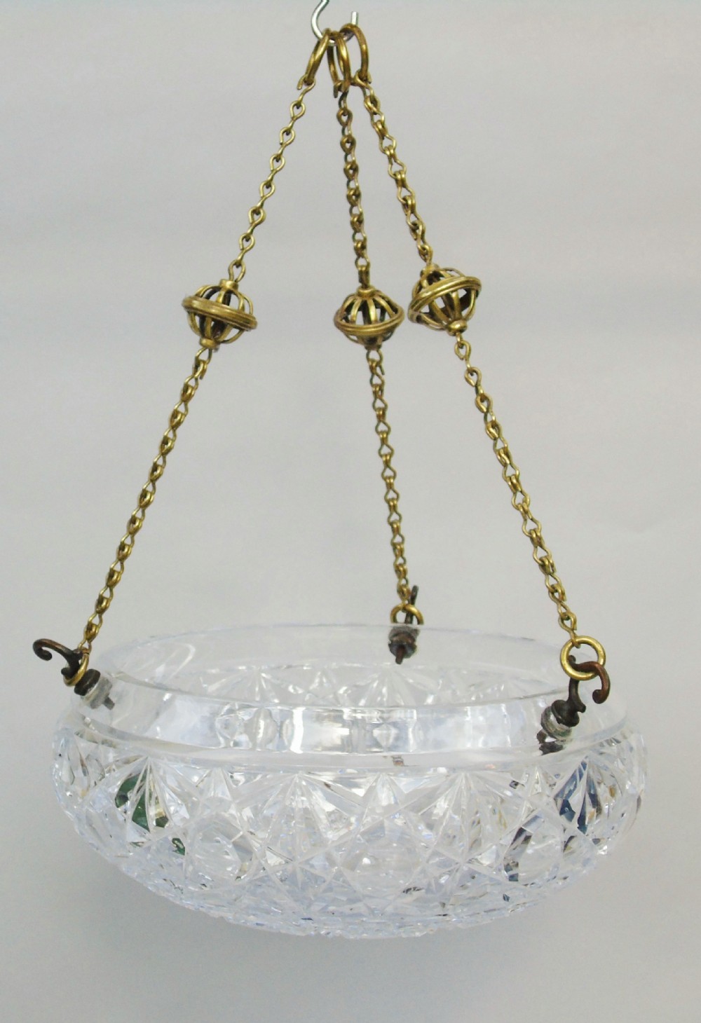 Superb Antique Cut Glass Hanging Ceiling Light