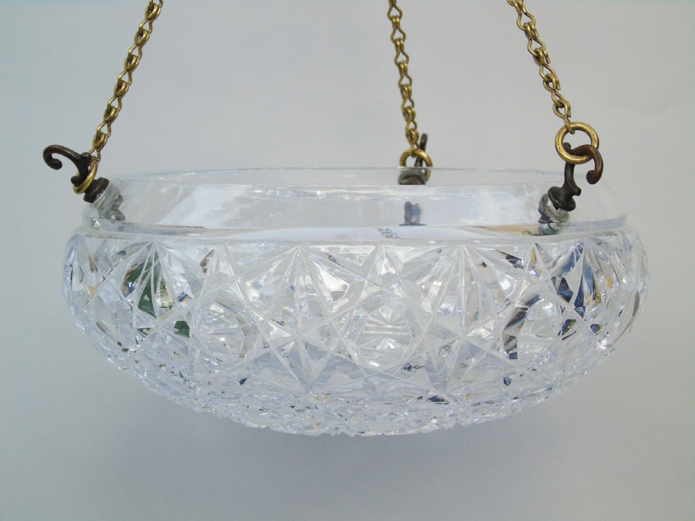 Superb Antique Cut Glass Hanging Ceiling Light View II