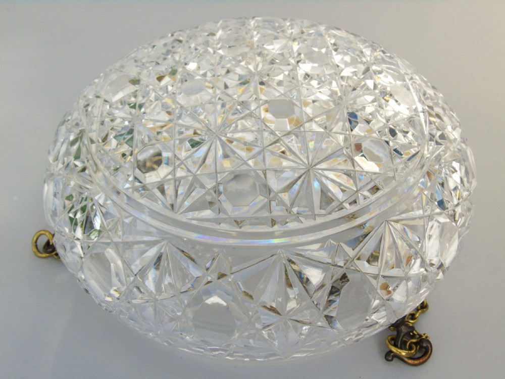 Superb Antique Cut Glass Hanging Ceiling Light View VIII