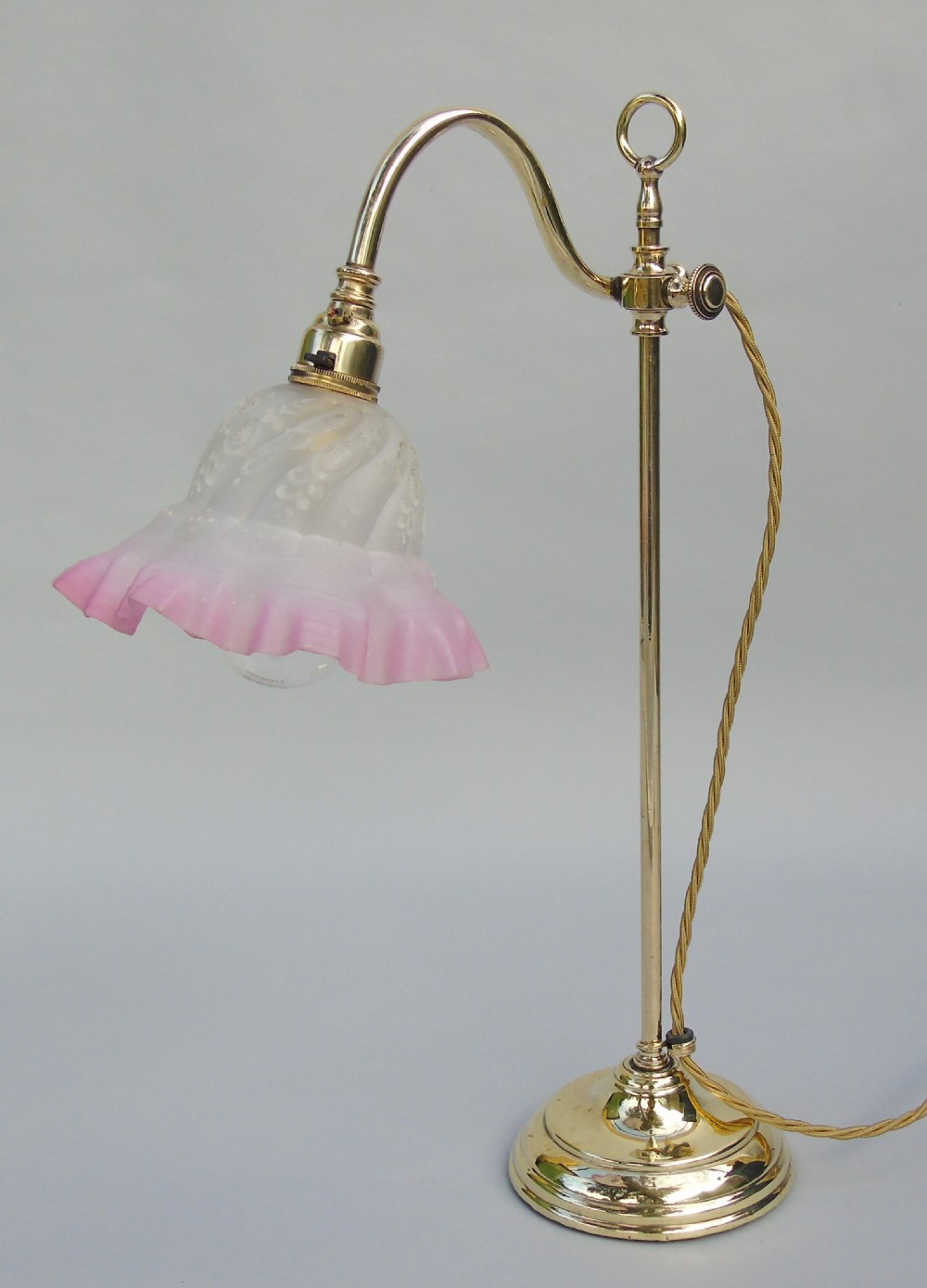 Antique Brass Art Nouveau Table Lamp