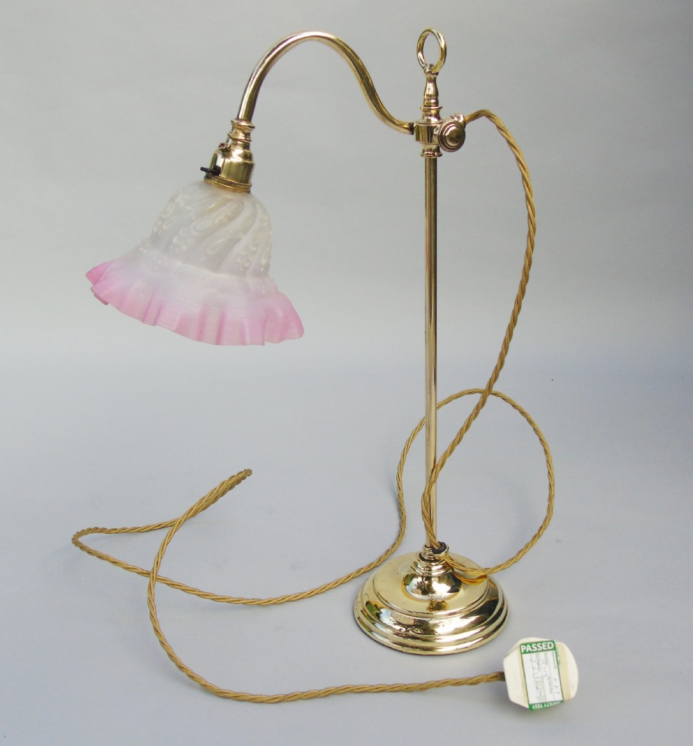 Antique Brass Art Nouveau Table Lamp View VIII