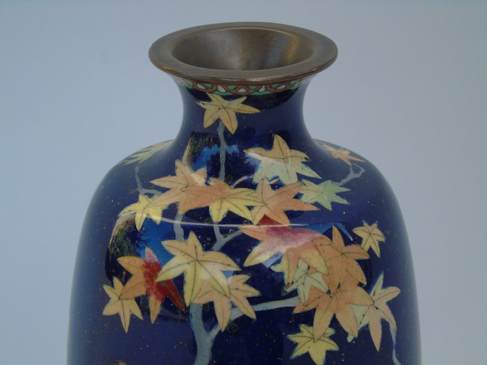 Aesthetic Antique Japanese Cloisonne Vase View III