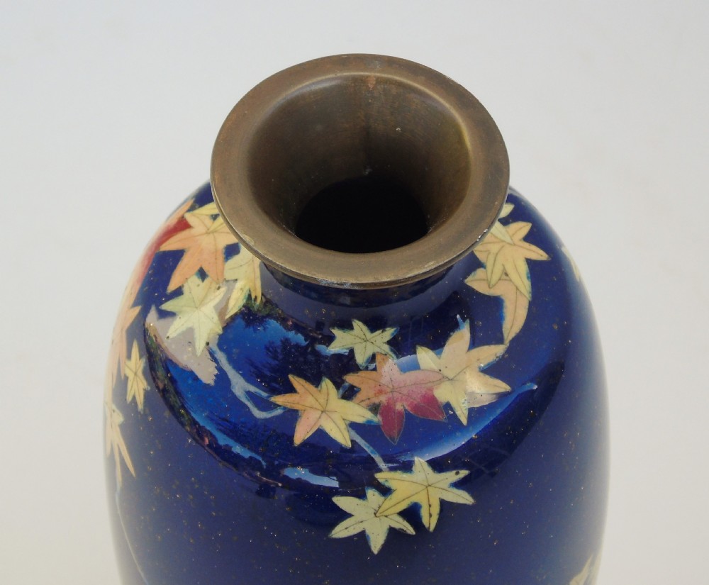 Aesthetic Antique Japanese Cloisonne Vase View IV