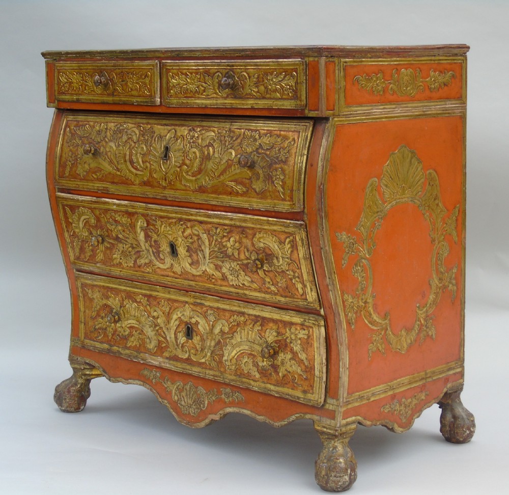 Outstanding 19th Century Italian Gilded Gesso Chest of Drawers View III
