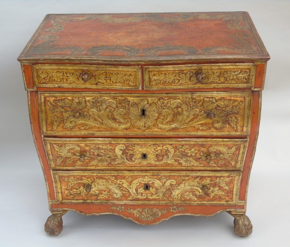 Outstanding 19th Century Italian Gilded Gesso Chest of Drawers View IV