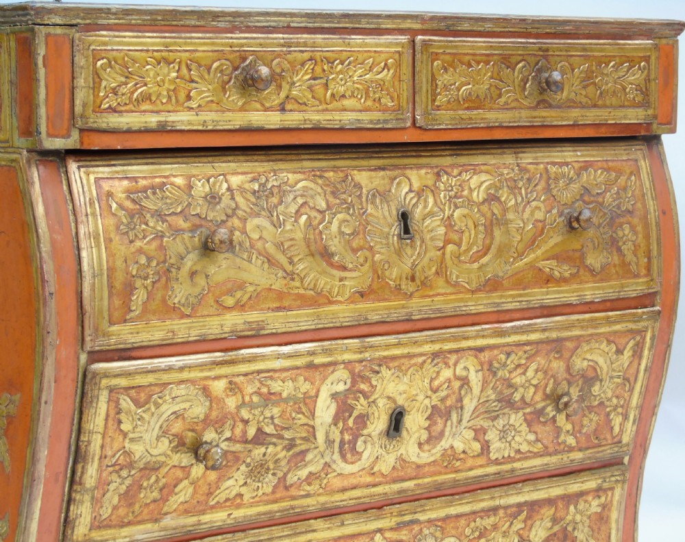 Outstanding 19th Century Italian Gilded Gesso Chest of Drawers View V