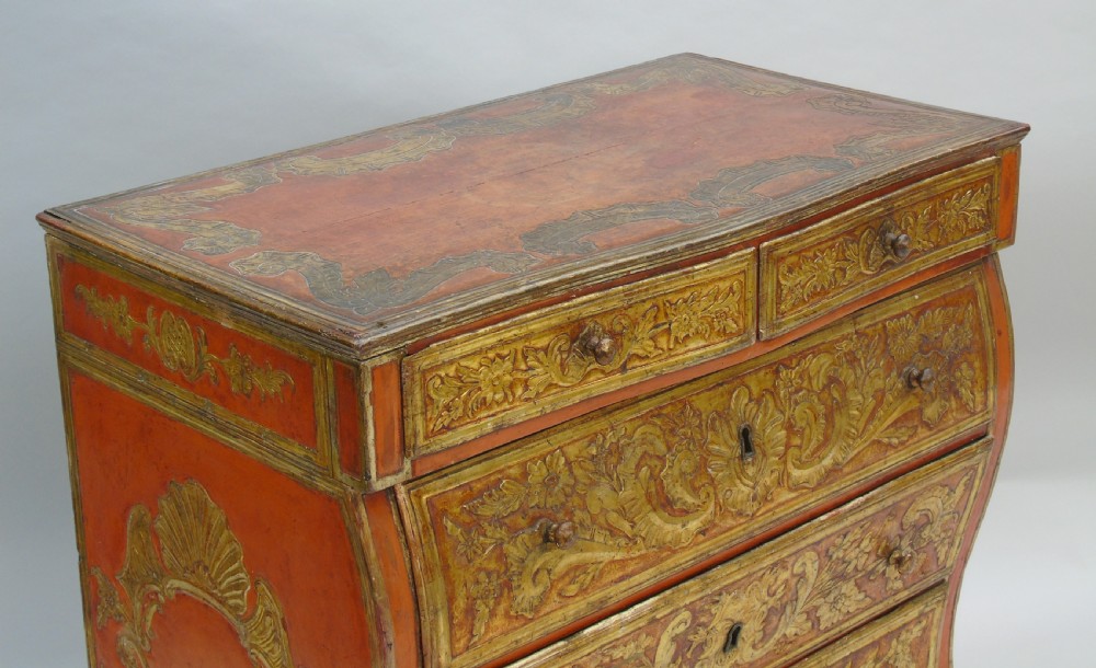 Outstanding 19th Century Italian Gilded Gesso Chest of Drawers View VI