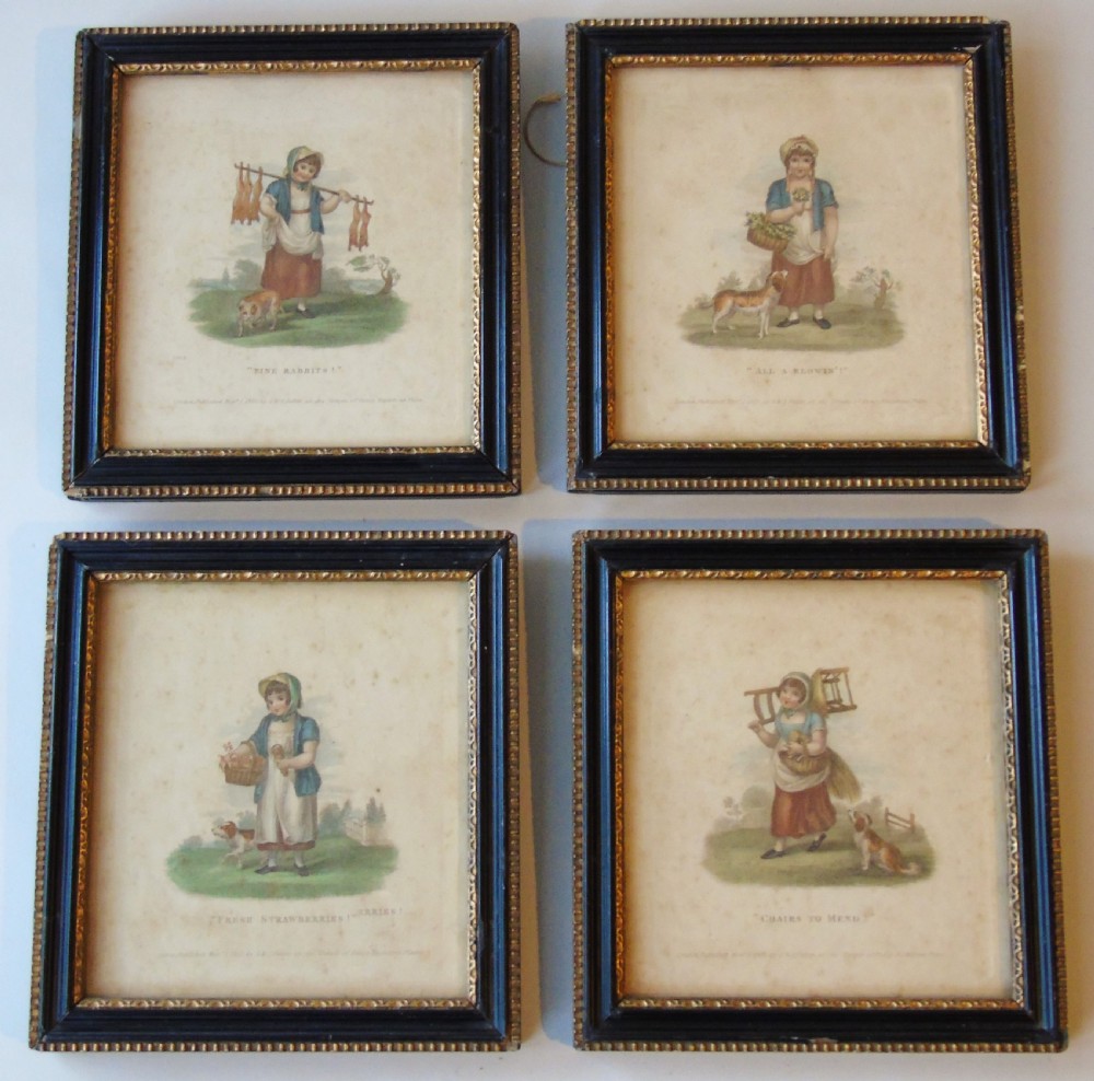 Antique Hand Coloured Engravings Cries of London