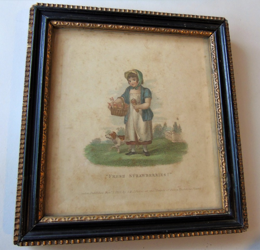Antique Hand Coloured Engravings Cries of London View III