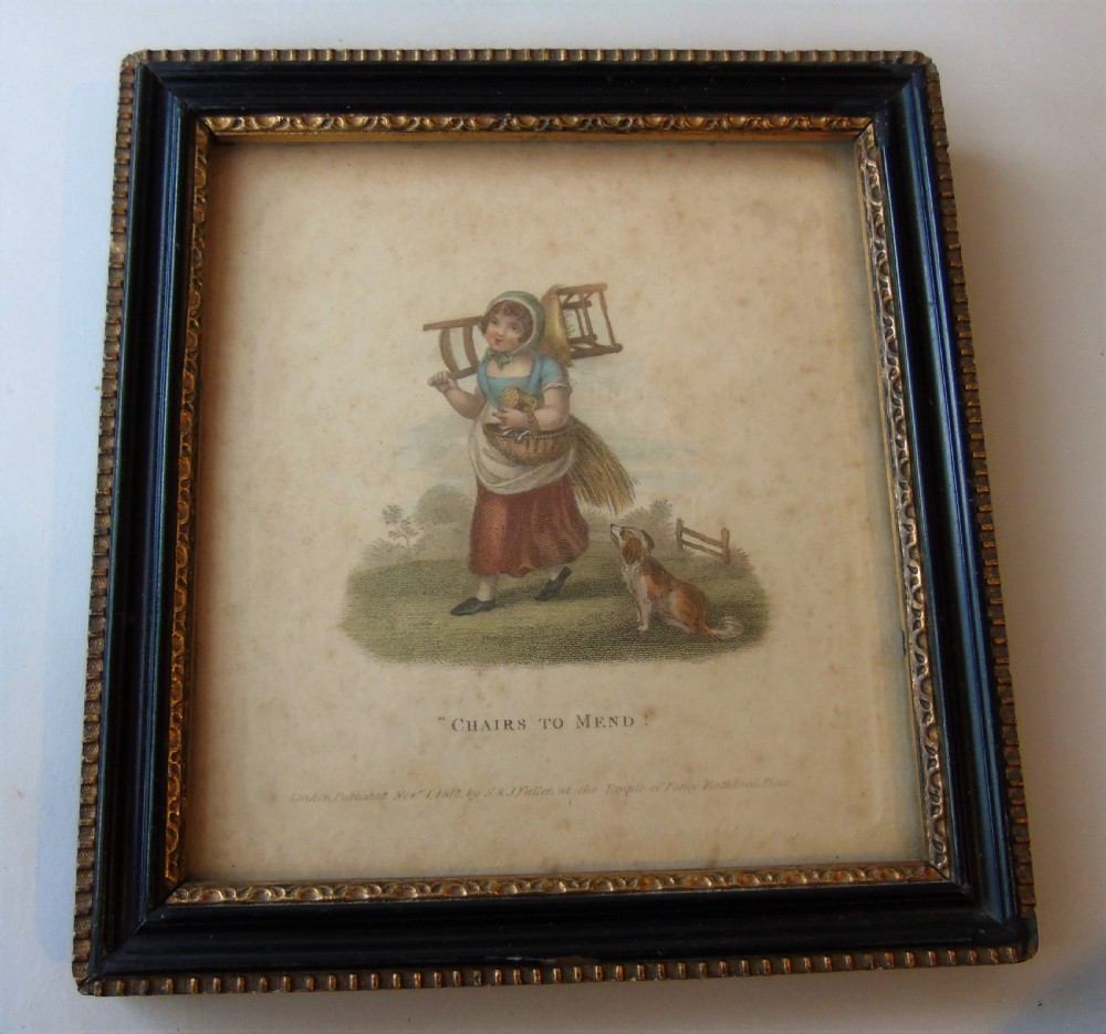 Antique Hand Coloured Engravings Cries of London View IV