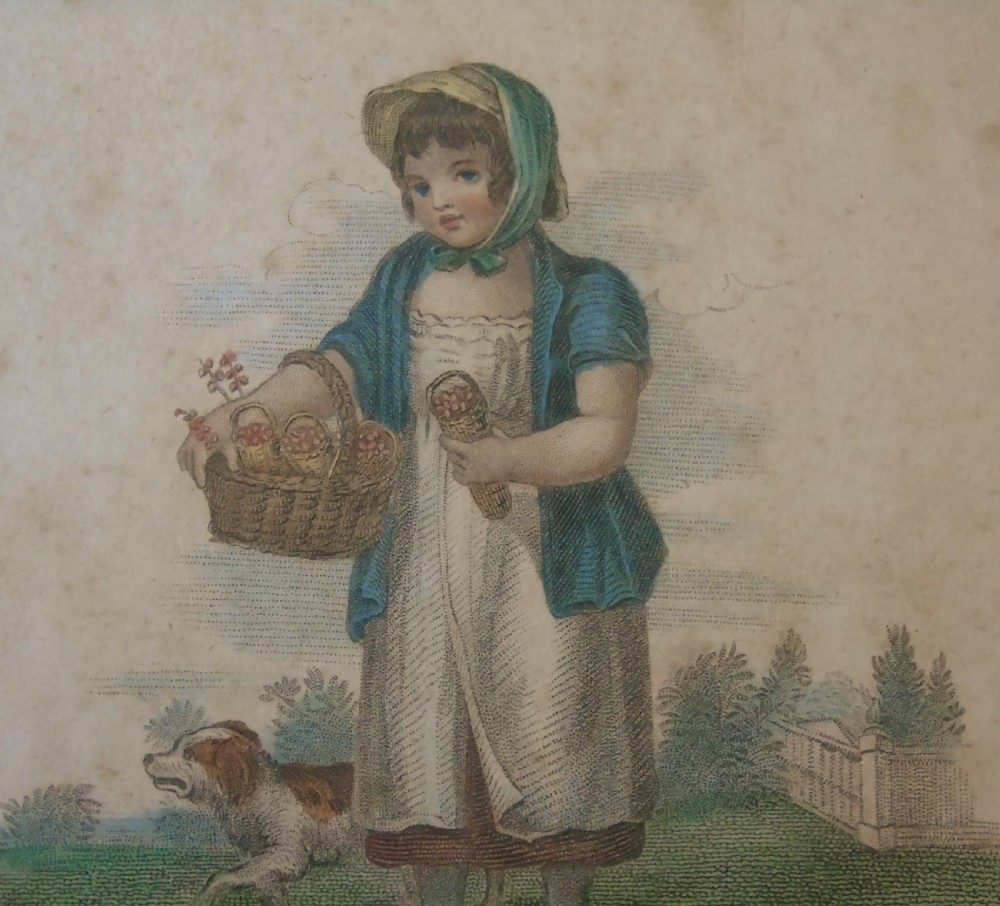 Antique Hand Coloured Engravings Cries of London View VI