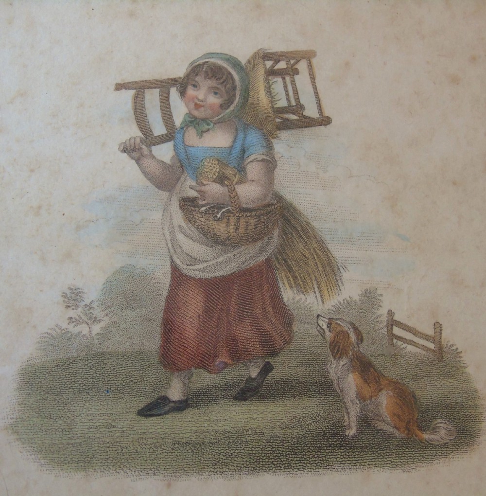 Antique Hand Coloured Engravings Cries of London View VII