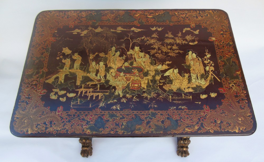 Antique Chinoiserie Sewing Table View IV
